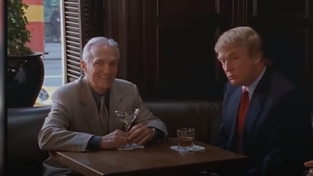 Donald Trump appearing in Sex and the City restaurant scene in New York