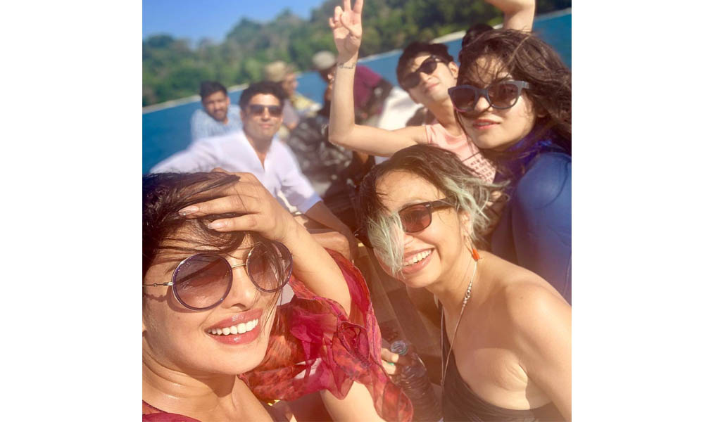 Priyanka Chopra takes a beachy selfie of the sets of The Sky Is Pink