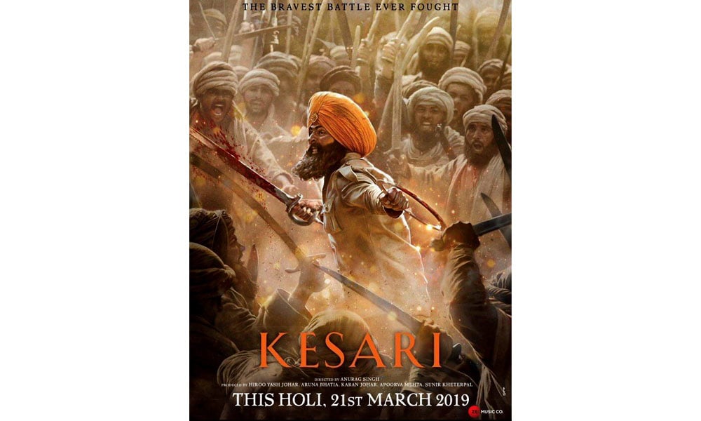 kesari poster akshay kumar war scene