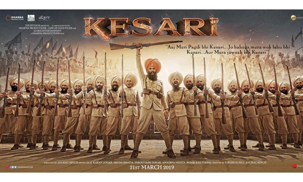 kesari poster akshay kumar with soldiers