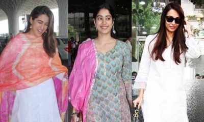 Sara Ali Khan, Janhvi Kapoor and Malaika Arora in Indian wear