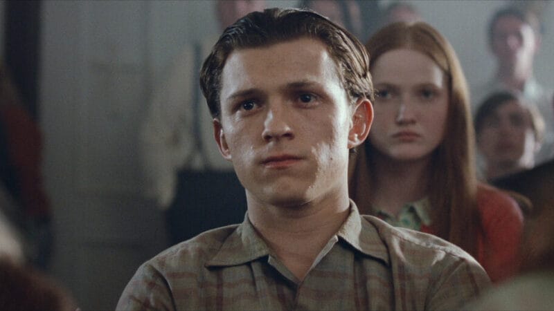 Moody dramatic scene from Netflix psychological thriller The Devil All the Time