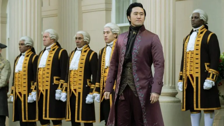 Lord Penwood with his staff in Bridgerton Season 4 Sophie Baek ward explained