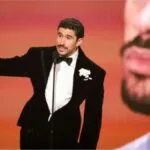 Bad Bunny during a public appearance after winning Album of the Year