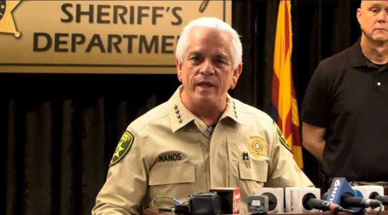 Pima County Sheriff Chris Nanos speaks at a news conference Monday on the disappearance of Nancy Guthrie